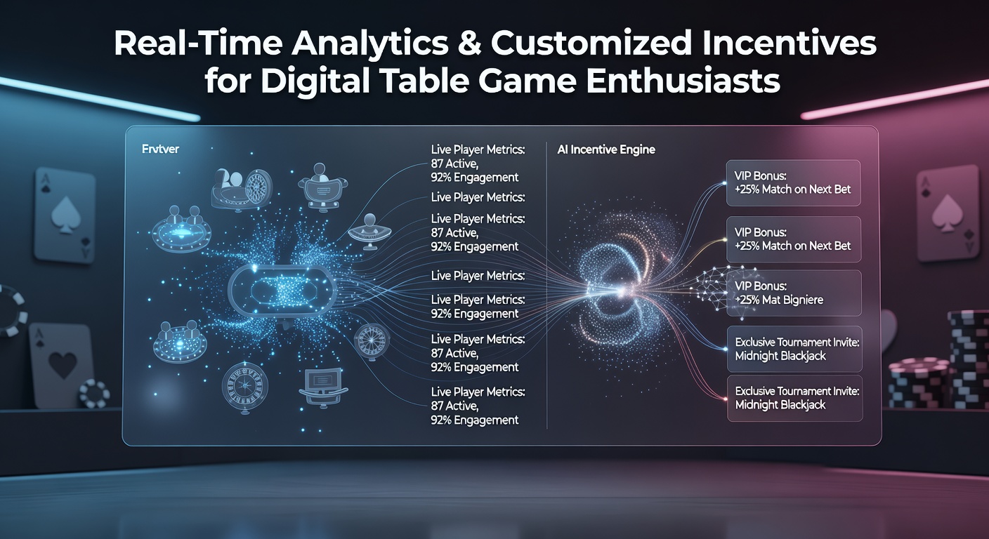 Real-time analytics dashboard displaying player behavior patterns for table games and wagering events