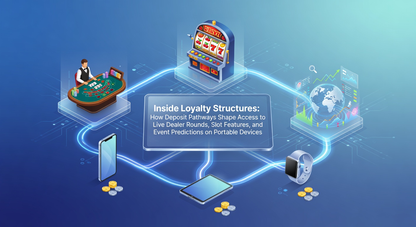 Mobile device displaying casino loyalty interface with deposit options and game access tiers