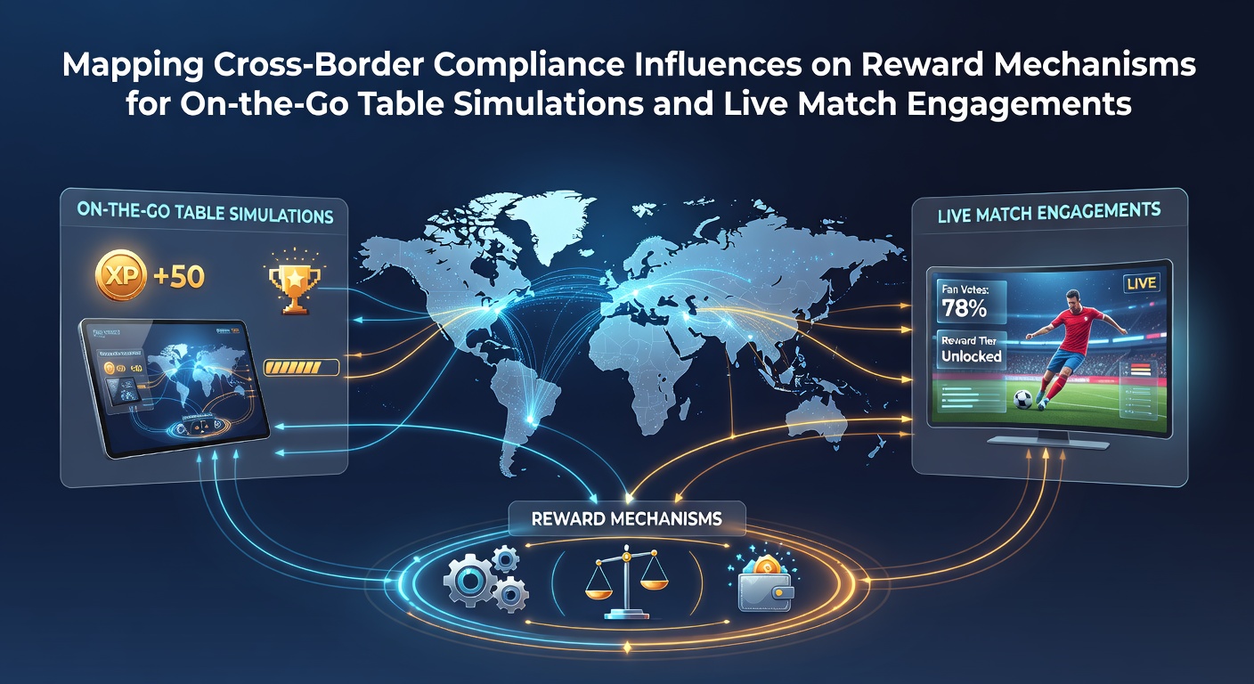 Cross-border regulatory maps overlaying mobile casino interfaces showing compliance checkpoints for table game rewards and live betting incentives