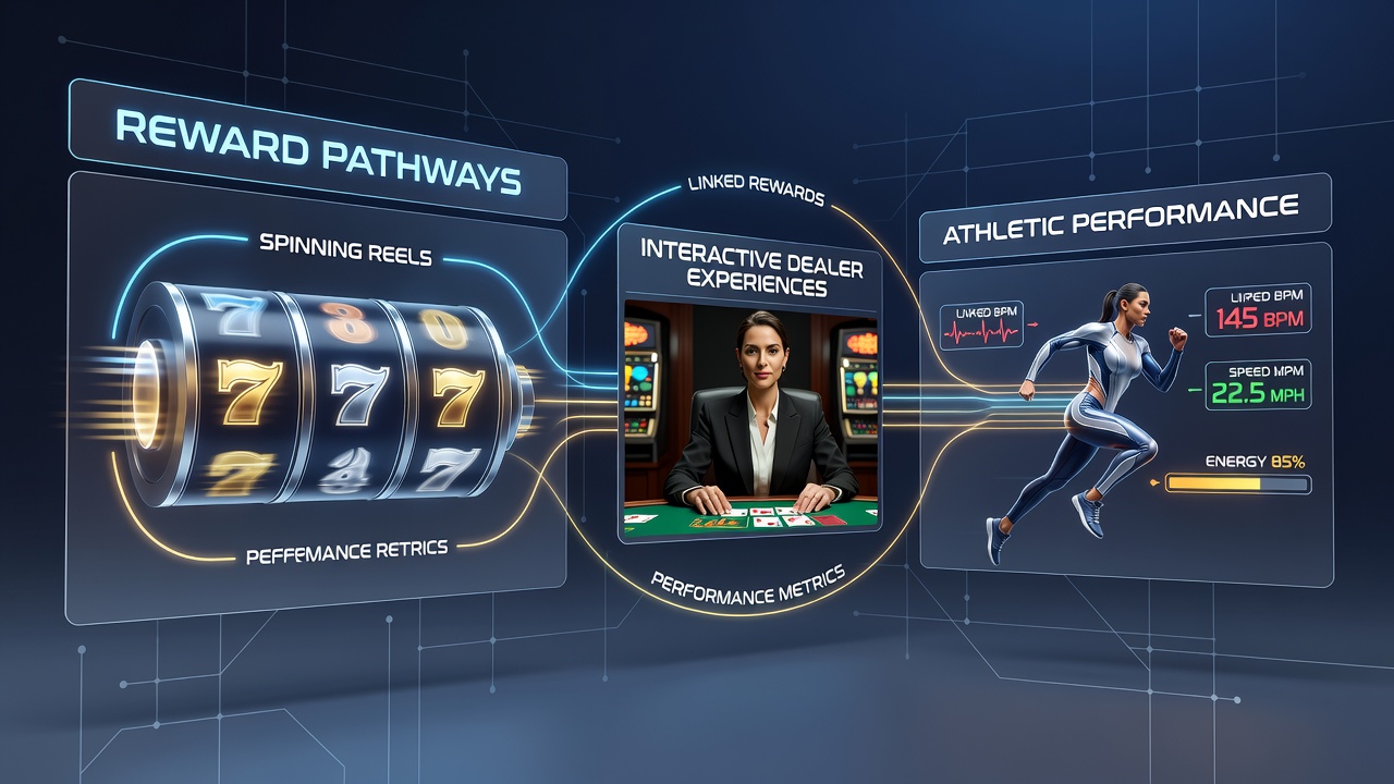 Handheld device showing layered reward tiers connecting digital reels, live dealer streams, and athletic prediction tools