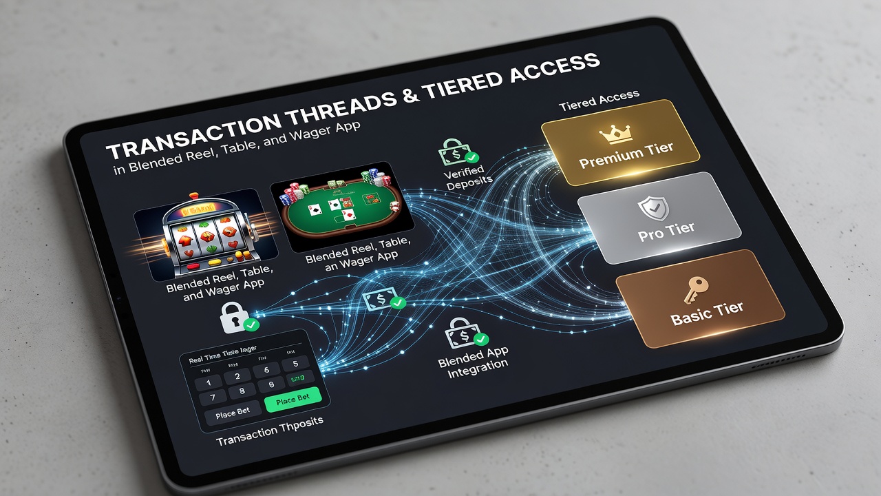 Diagram showing how deposit verification threads feed into tier progression for reels, tables, and wagers within a single mobile platform